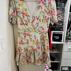 Yumi Kim Floral Eyelet Dress in White and Multicolor